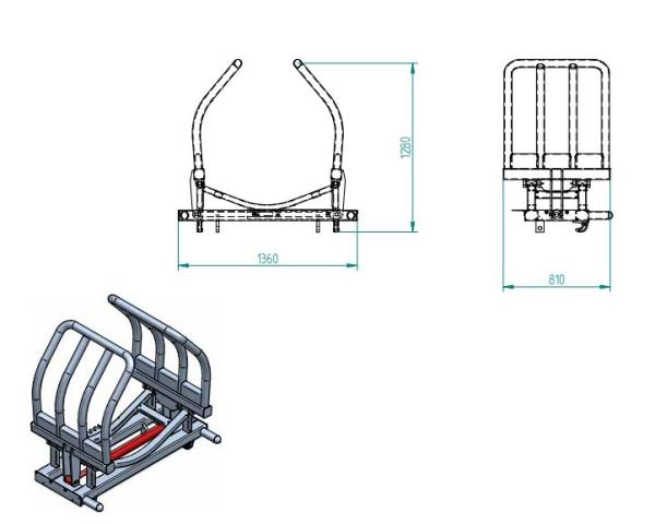 Fliegl Ballenzange Profi Combi Euroaufnahme